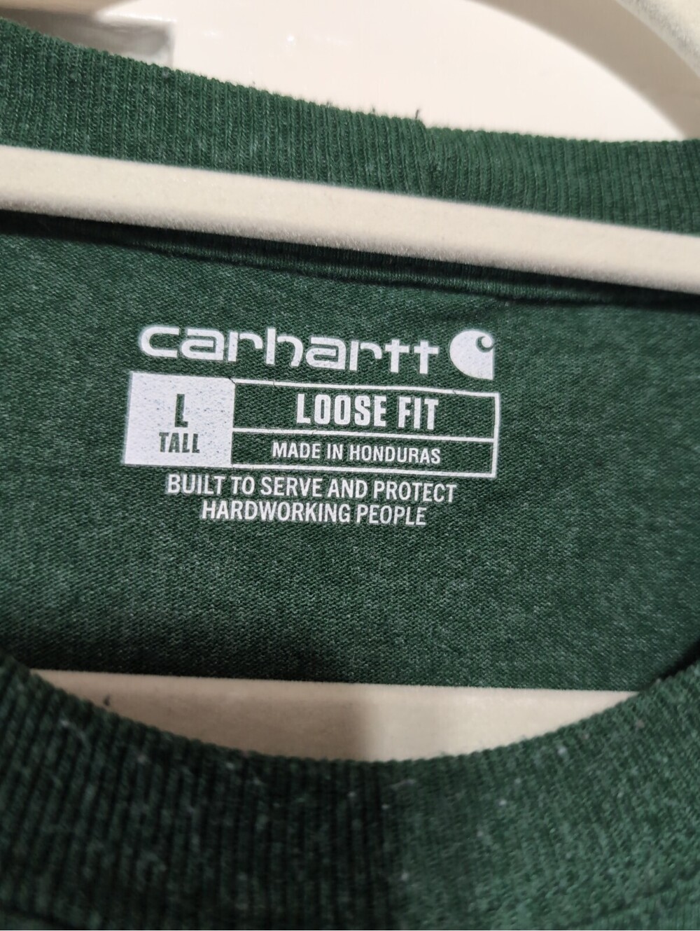 Carhartt Workwear Pocket Long Sleeve T Shirt Heavy Dusty Olive Men's LT(1517)C - Picture 2 of 5